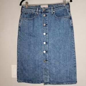 Everlane Denim Pencil Skirt Button Front Size 28 (Size 6)